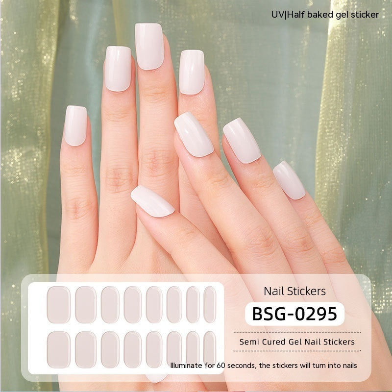 Autocollant pour ongles en gel semi-durcissant simple et tendance pour femmes