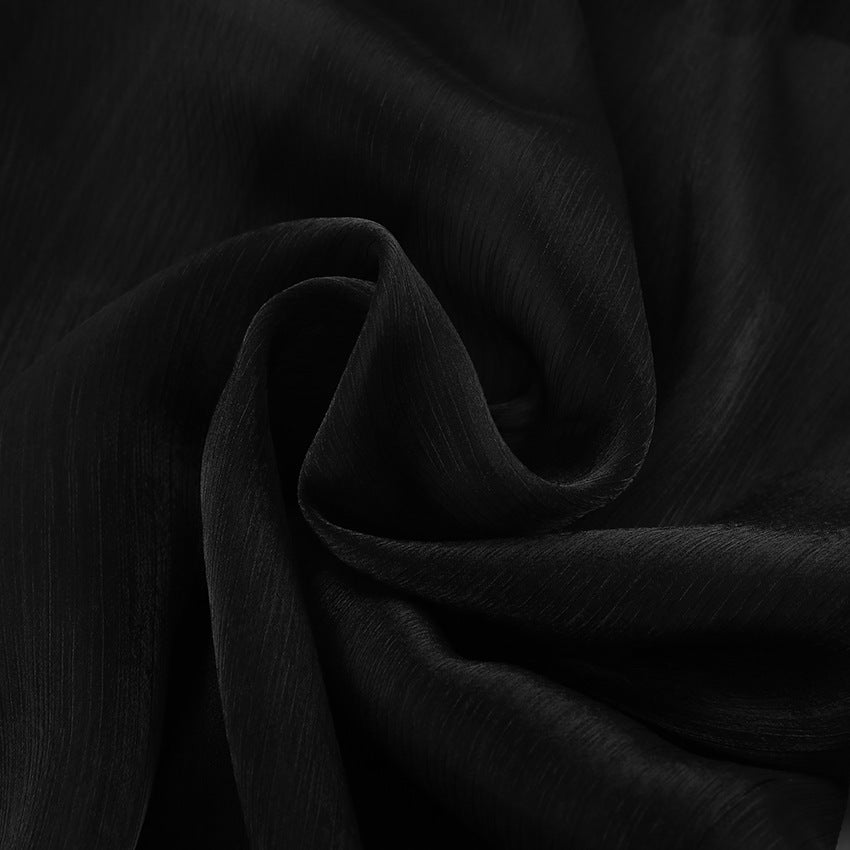 Haut transparent en gaze noire pour femme, design tendance