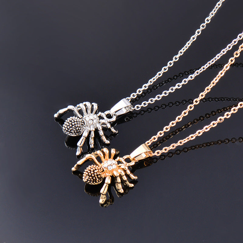Collier araignée pour femme et homme, bijoux fantaisie