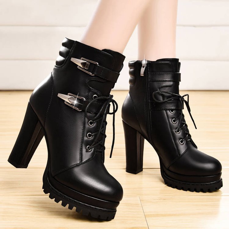 Zapatos de mujer de tacón alto estilo británico