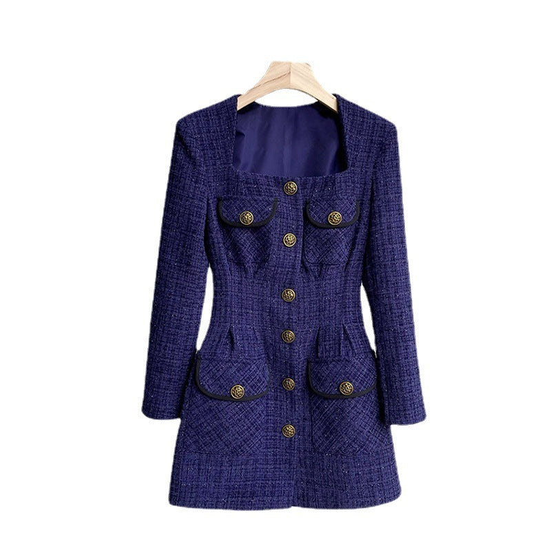 Classic Style French Waist Slimming Dress