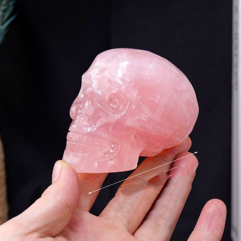 Adornos artesanales de Halloween con calavera de amatista natural