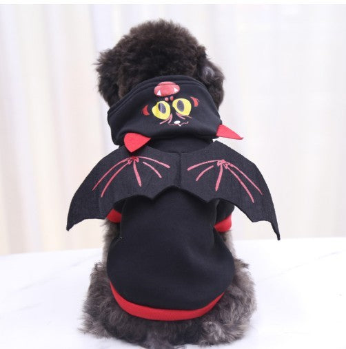 Déguisement d'Halloween pour animal de compagnie, déguisement amusant, tête de mort noire, maquillage d'horreur, accessoires pour chat