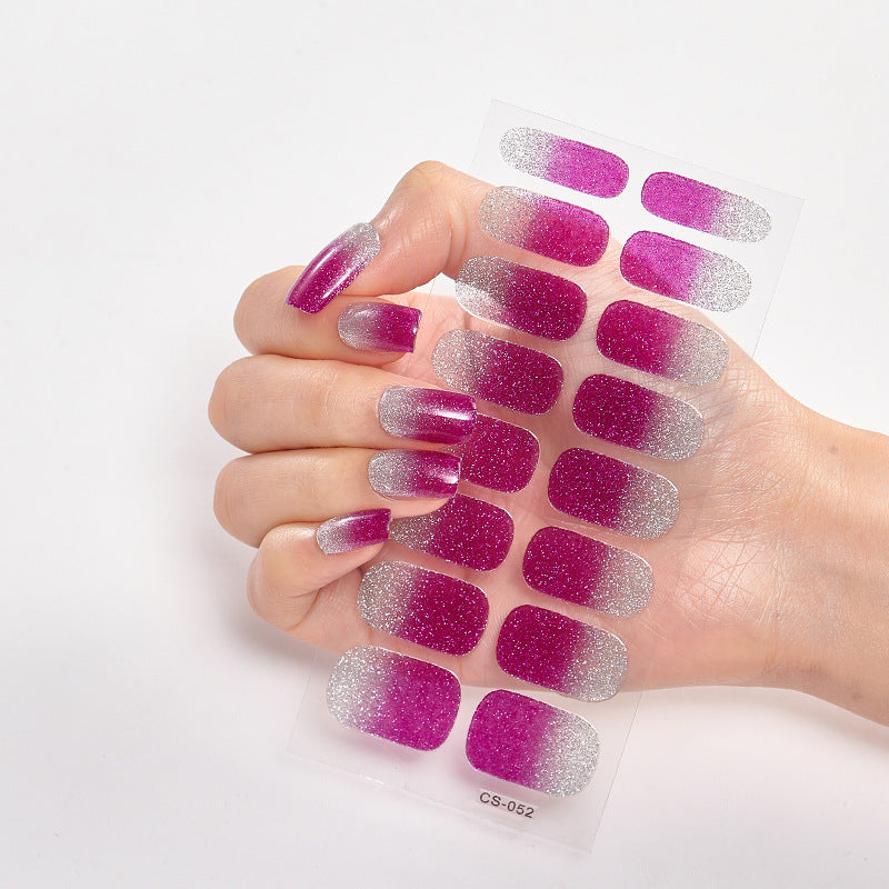 Etiqueta engomada del clavo del color rasgable de la manicura del polvo de la cebolla del gradiente