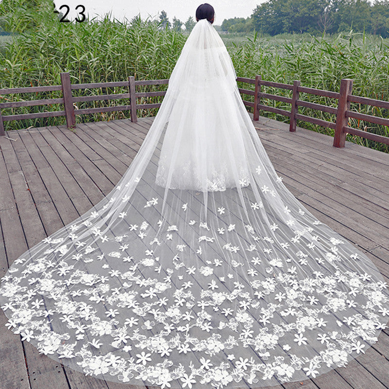 Novia Wedding Master Velo de novia Largo Cola larga