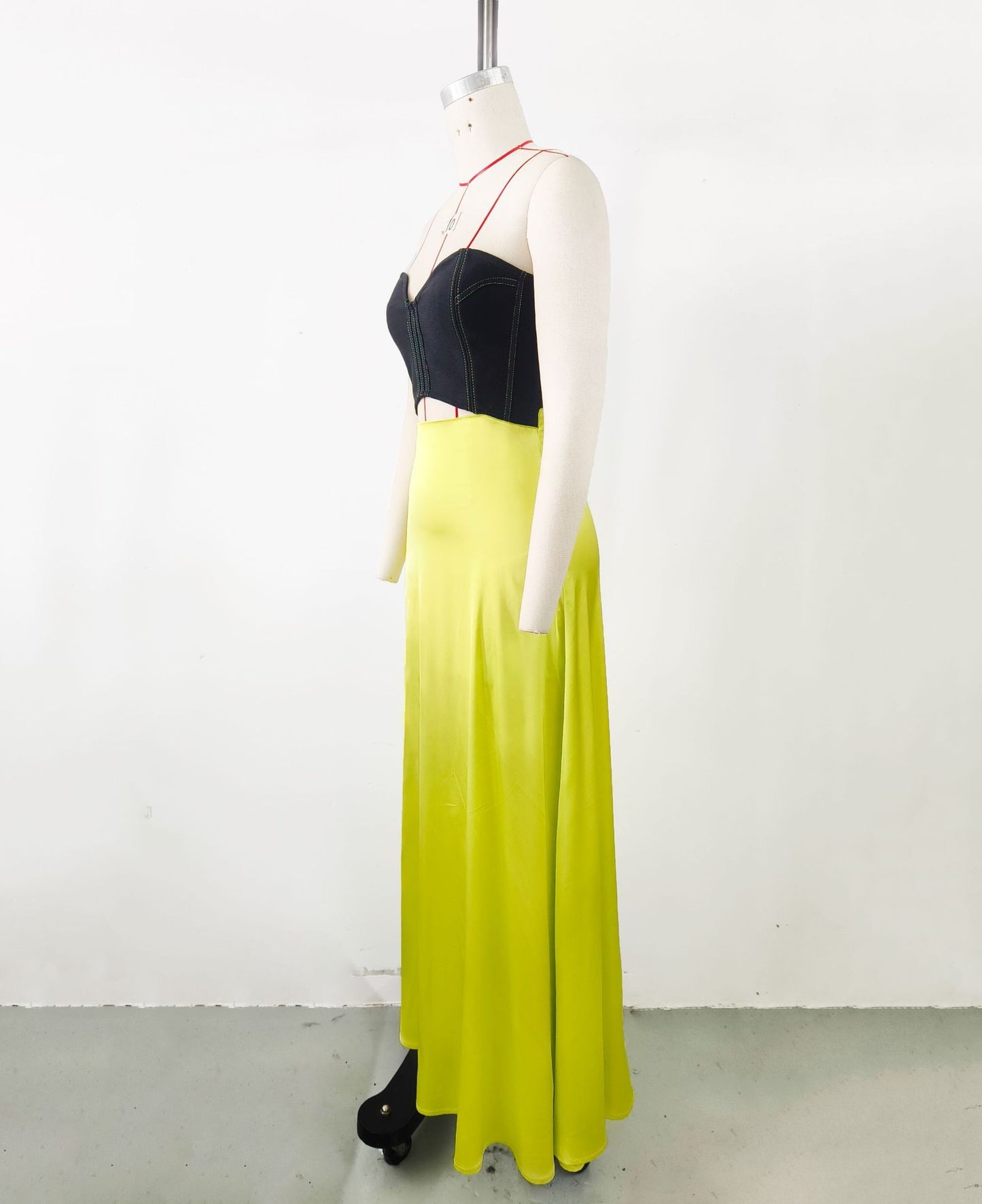 French Color Matching Pure Want Tube Top Dress