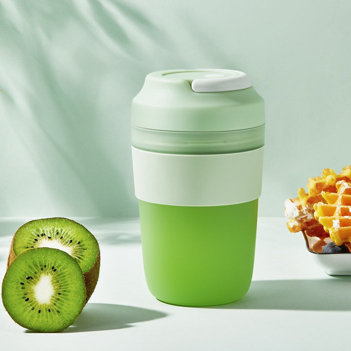 Licuadora portátil recargable con 4 cuchillas para batidos y licuados, 400 ml, taza exprimidora para frutas frescas