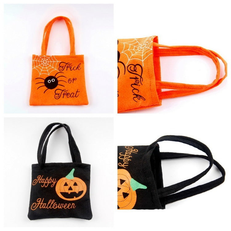 Sac à bandoulière imprimé citrouille araignée d'Halloween, sacs-cadeaux pour bonbons pour enfants, petits sacs à main pour femmes