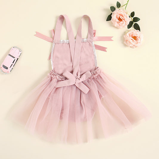 Mameluco de malla de encaje bicolor naranja con estampado de letras