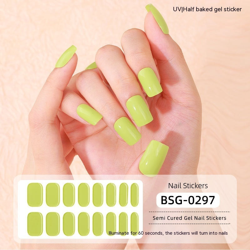 Autocollant pour ongles en gel semi-durcissant simple et tendance pour femmes