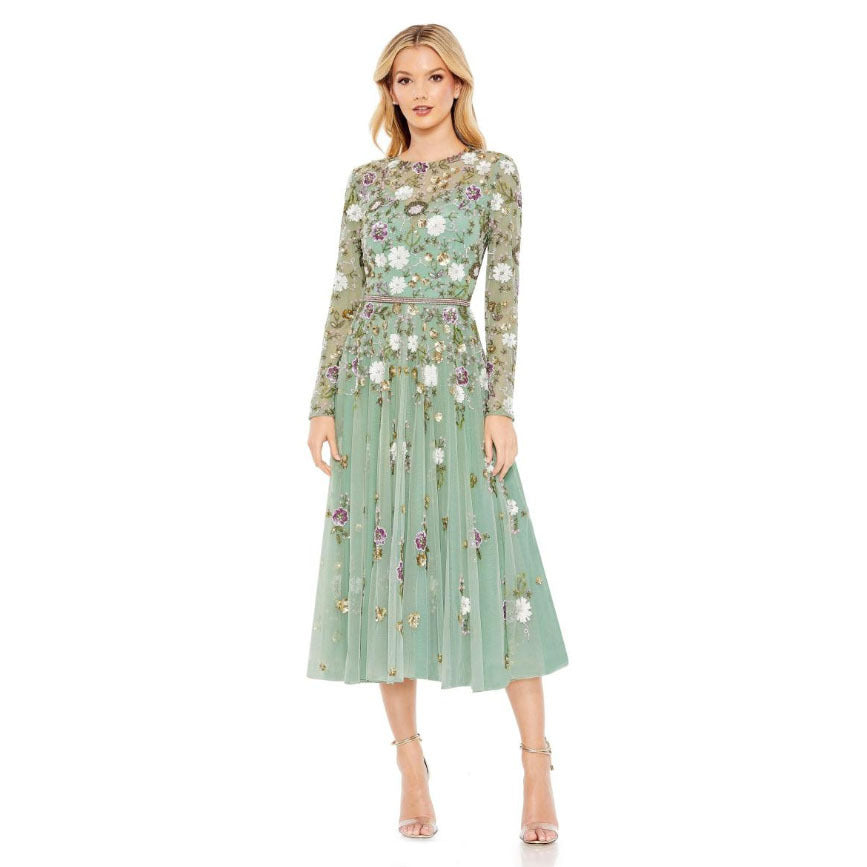 French Style Long Dress Women's Clothing Voile Printing