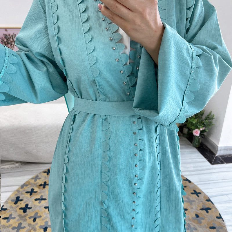Robe longue cardigan hijab tendance pour femme