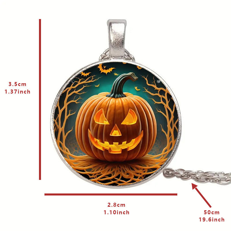Collier rond Halloween citrouille fantôme chauve-souris hommes et femmes personnalité clavicule collier mode bijoux accessoires