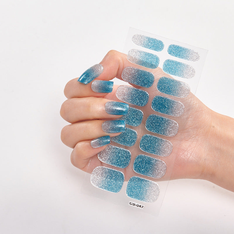 Etiqueta engomada del clavo del color rasgable de la manicura del polvo de la cebolla del gradiente