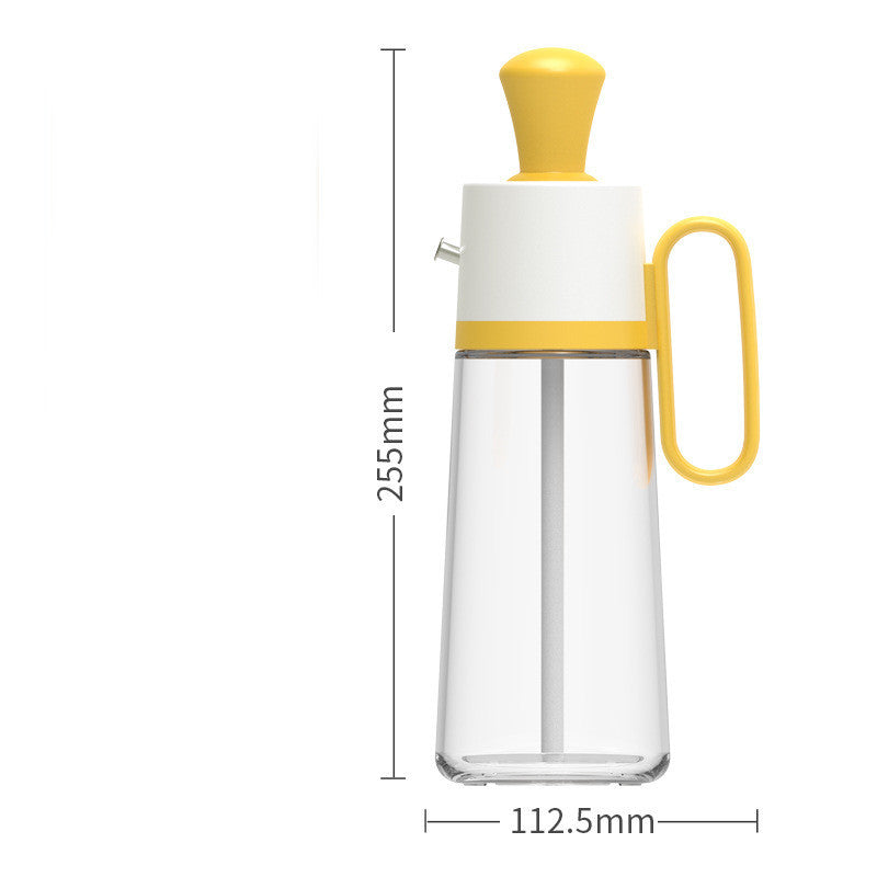Dispensador de aceite 2 en 1 con cepillo de silicona, botella de vidrio en aerosol para aceite de barbacoa, botella de silicona para cocinar a la parrilla, condimentos, utensilios de cocina