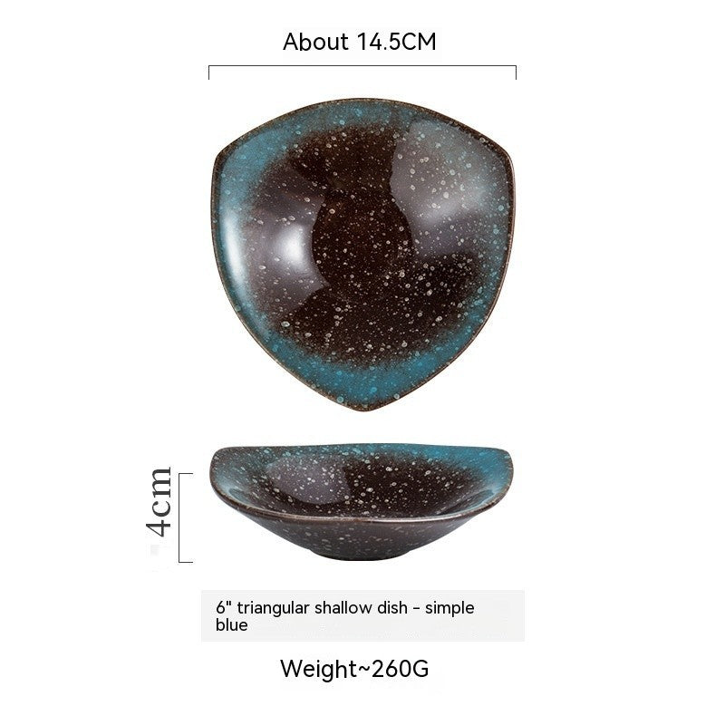 Japanese-style Ceramic Plate Creative Triangle Dessert Sushi Dish