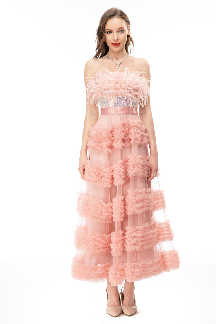 Robe bustier moulante à la mode française pour femme