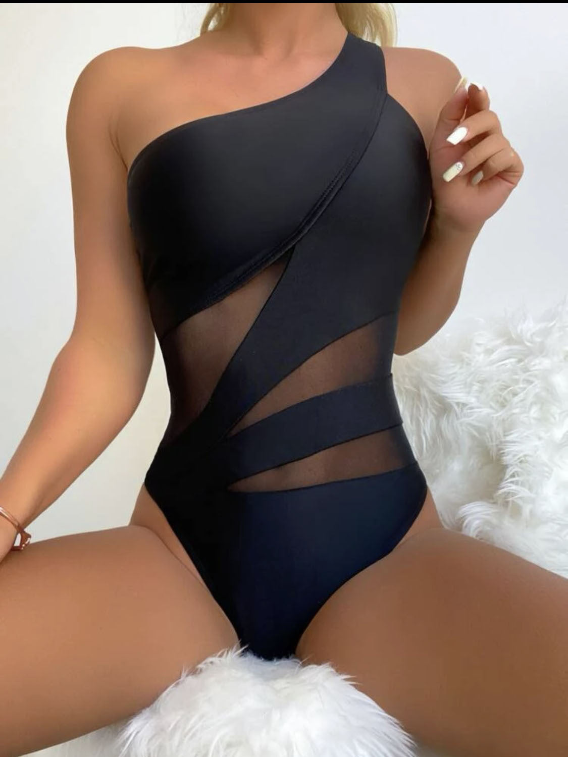 Traje de baño de mujer sexy de color sólido traje de baño de una pieza bikini