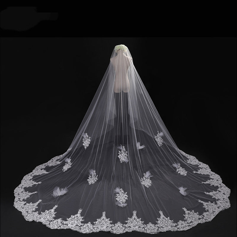 Novia Wedding Master Velo de novia Largo Cola larga