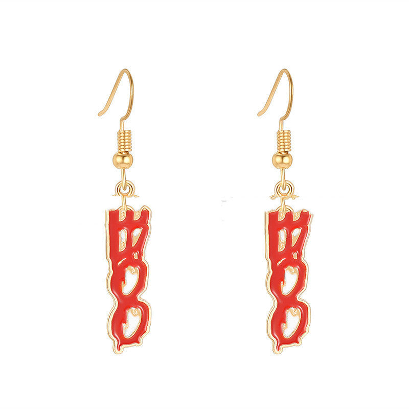 Boucles d'oreilles de la série Halloween, personnalité amusante