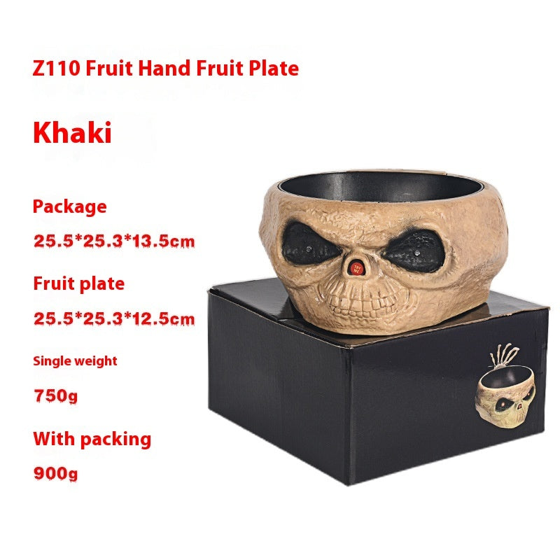 Cuenco de plástico con forma de calabaza para dulces de Halloween con mano activada por movimiento, platos para servir de Halloween, cuenco de calabazas de Halloween que funciona con pilas para fiestas de truco o trato