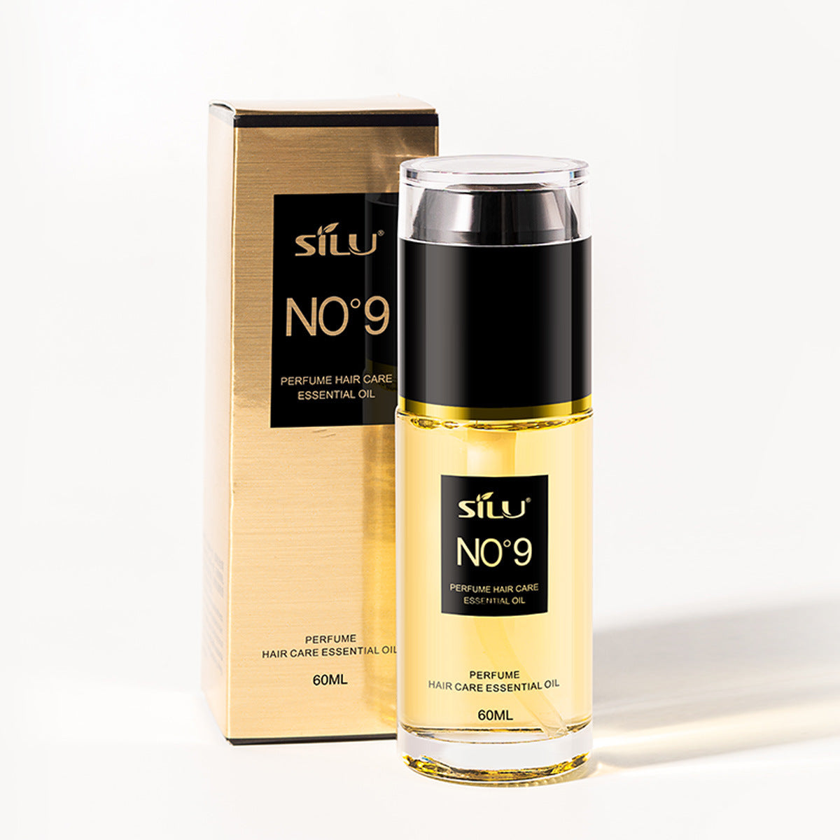 Aceite esencial para el cuidado del cabello Nine Degrees Anti-frizz Reparación suave Cabello seco y rizado