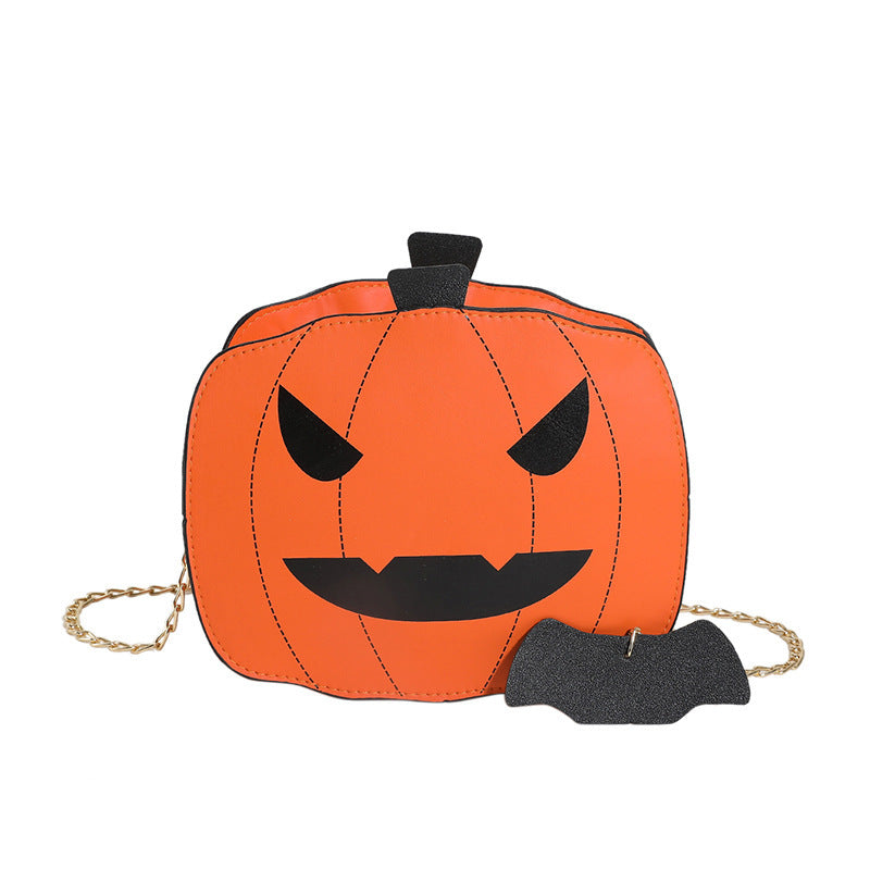 Sac à bandoulière citrouille d'Halloween pour filles, sac à bandoulière créatif et amusant avec chaîne pour femmes