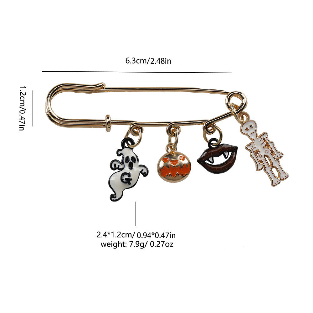 Broche citrouille amusante d'Halloween