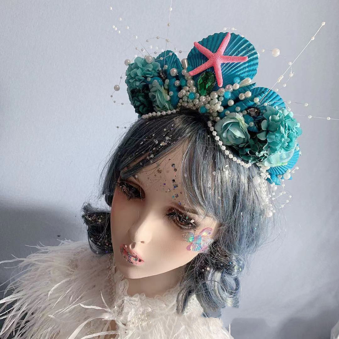 Coiffe de princesse sirène rétro Ocean Wind