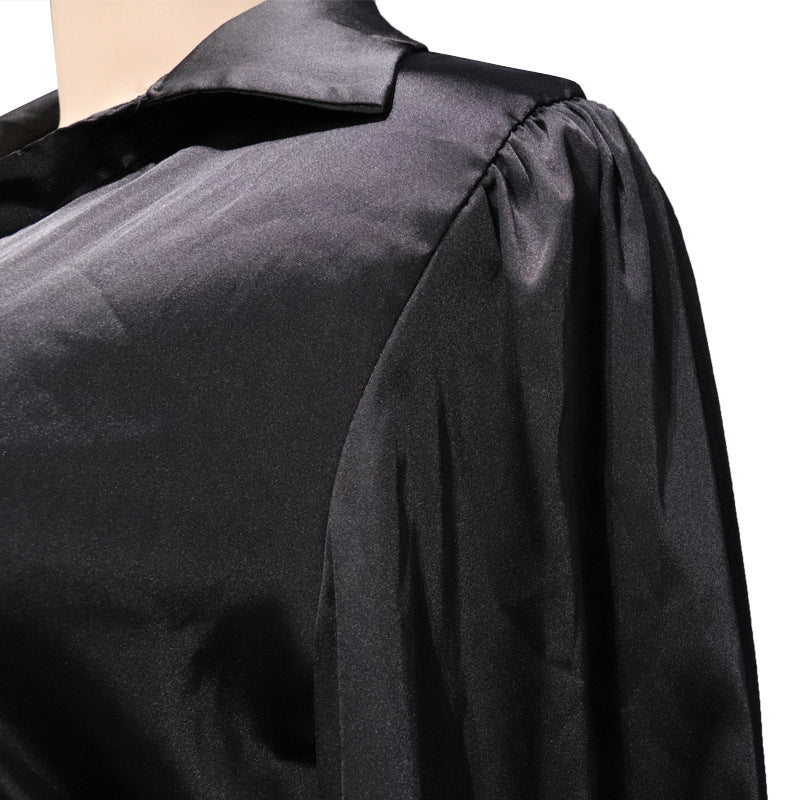 Fashion Design Lantern Sleeve Loose Blouse