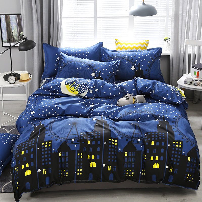 Ropa de cama Juego de cuatro piezas Sábana Funda de edredón