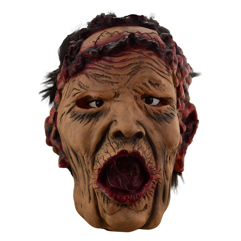 Coiffe d'horreur en latex pour Halloween