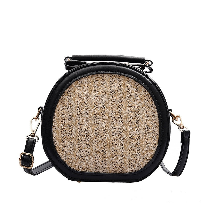 Bolsa de paja popular de ratán redondo caliente
