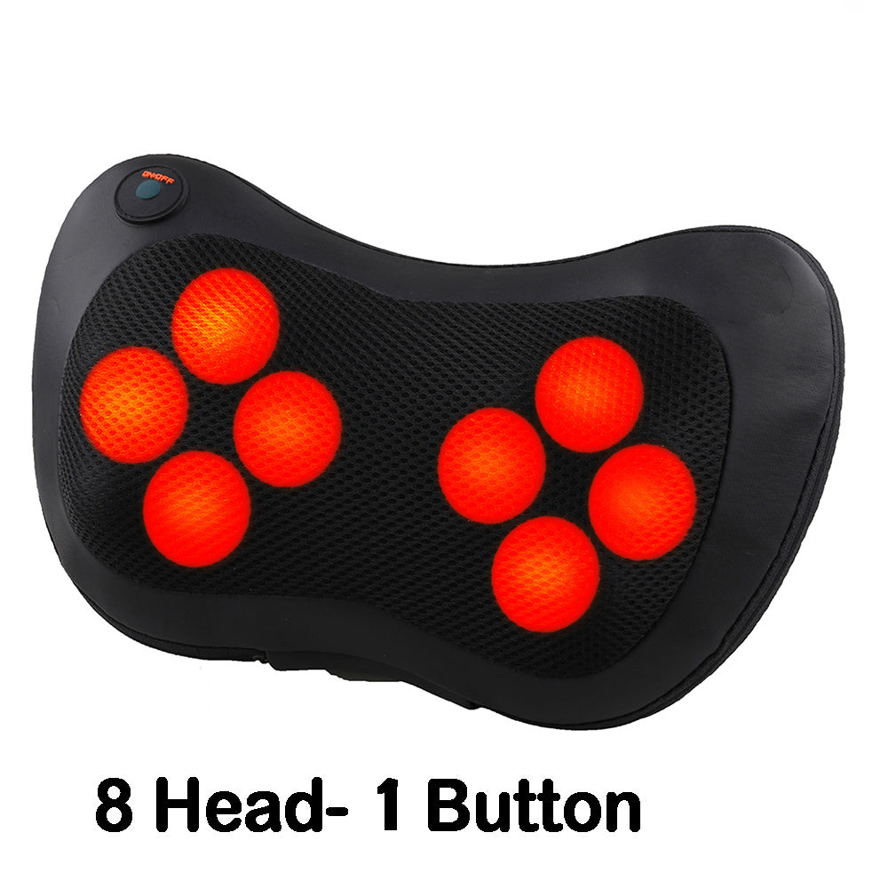 Almohada de masaje multifuncional eléctrica, dispositivo de relajación de cintura y espalda