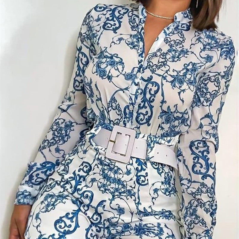 Combinaison imprimée blanche