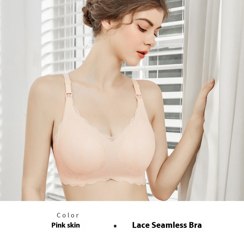 Soutien-gorge d'allaitement push-up en dentelle pour femme