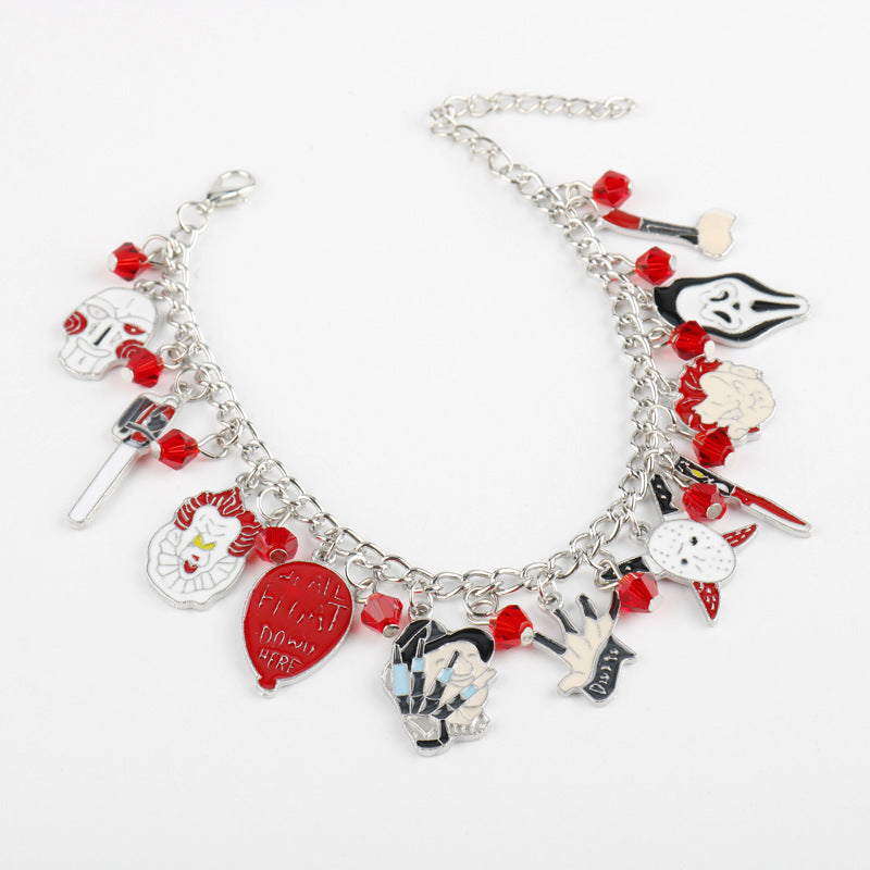 Bracelet bijoux fantôme et diable d'Halloween