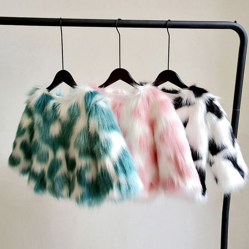Nuevo abrigo de piel de invierno para niños