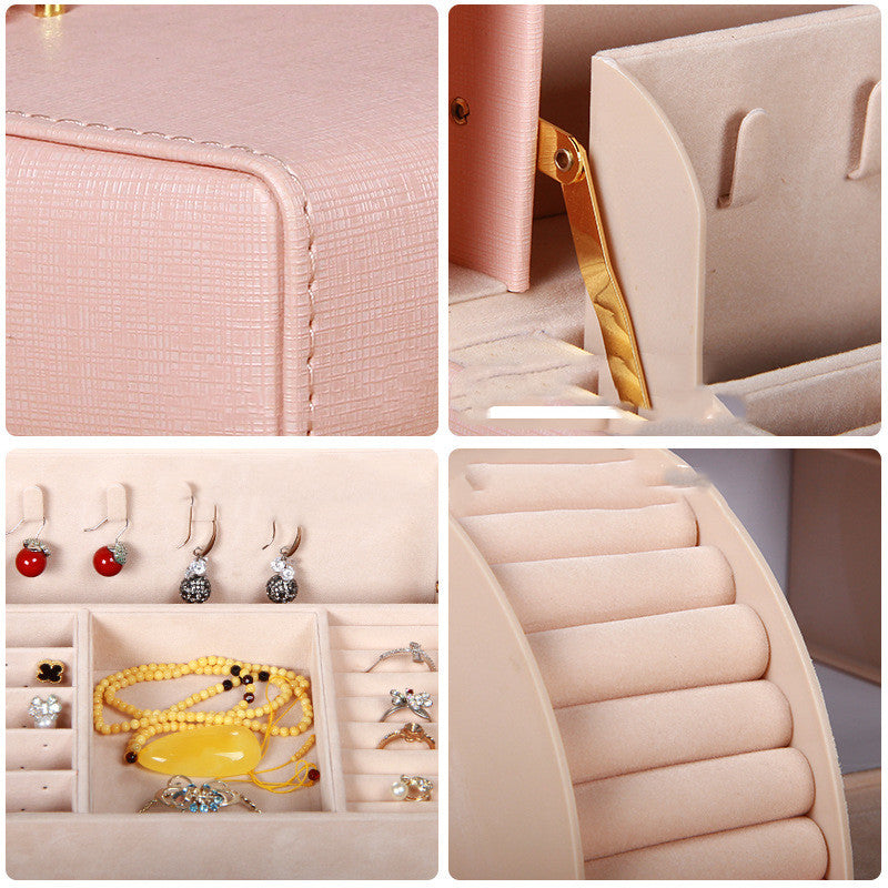 Caja de almacenamiento de joyero de múltiples capas