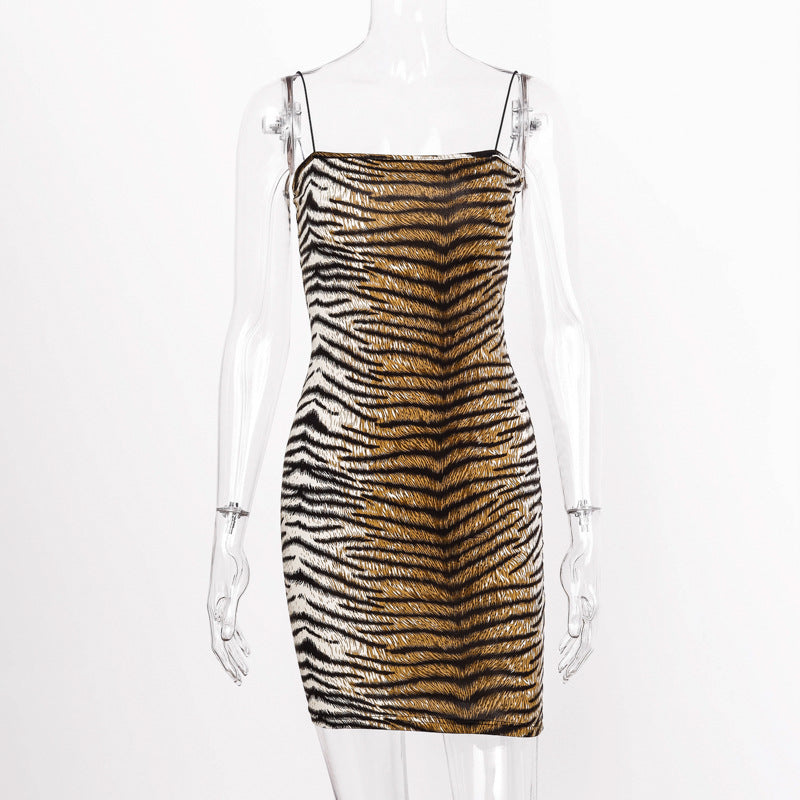 Robe nuisette à imprimé léopard