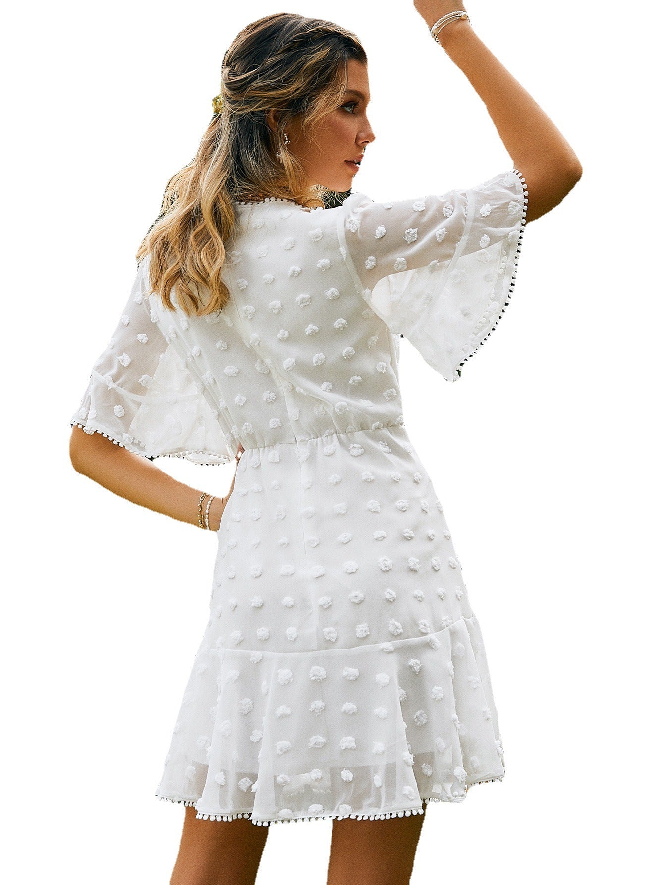 Spring And Summer Front Lace Dress INS Hem Cuff Lace Fringed Women's Skirt