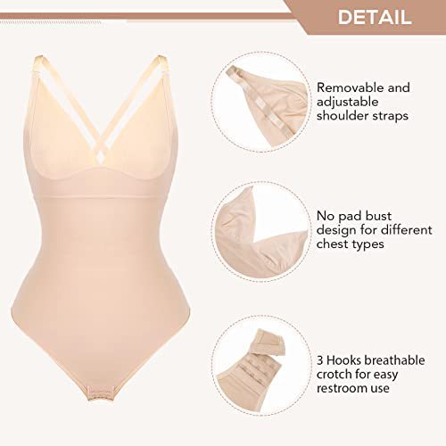 Shoulder Strap Shapewear Elastic Breathable Tight Belly Trimming Jumpsuit