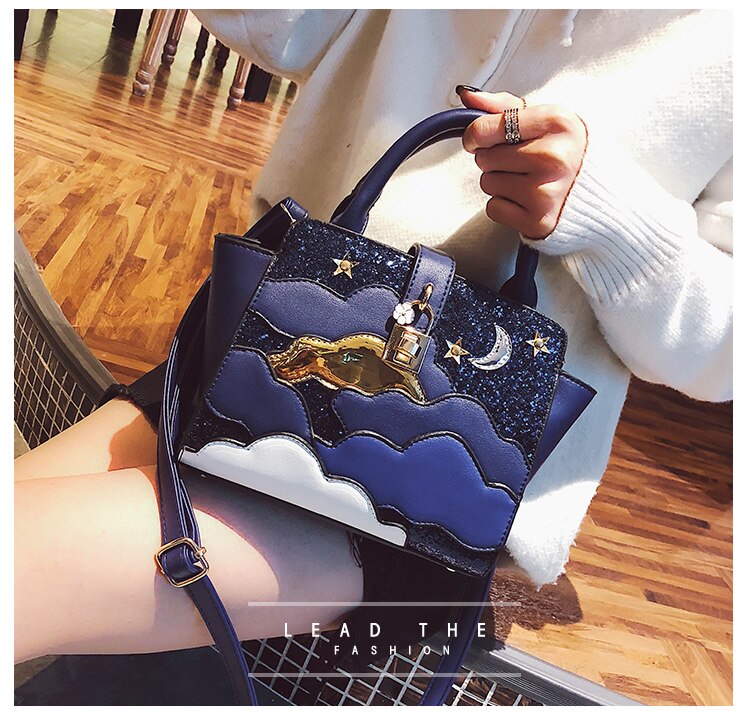 Bolsos bordados de cuero para mujer Bolsos de hombro para niña