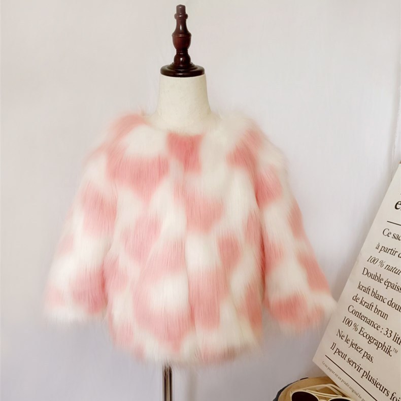 Nuevo abrigo de piel de invierno para niños