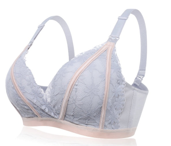 Lace  Button Nursing Bra