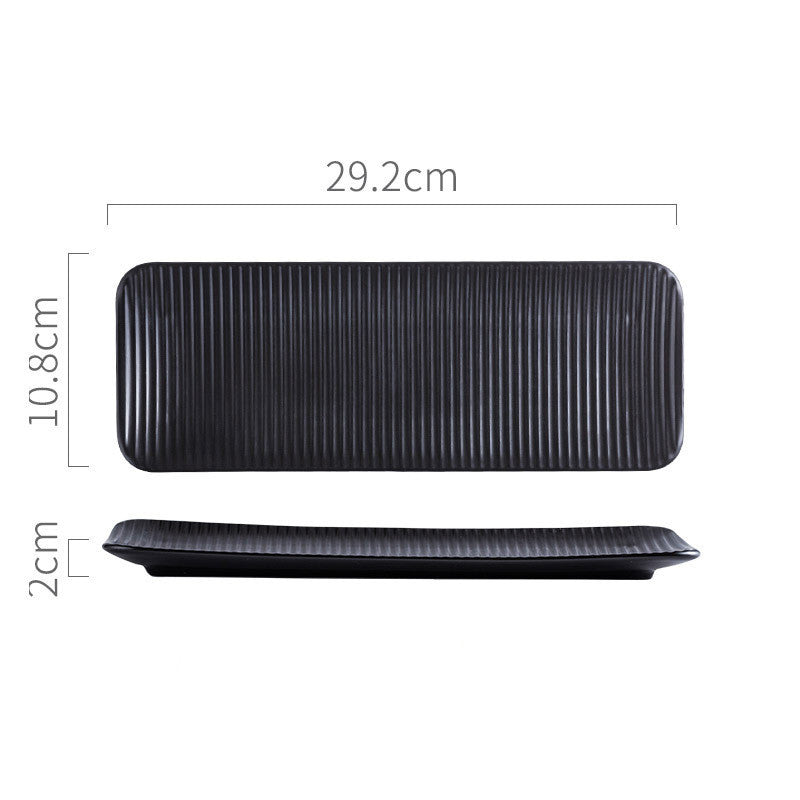 Japanese Creative Sushi Plate Pottery Long Plate