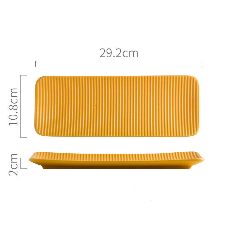 Japanese Creative Sushi Plate Pottery Long Plate