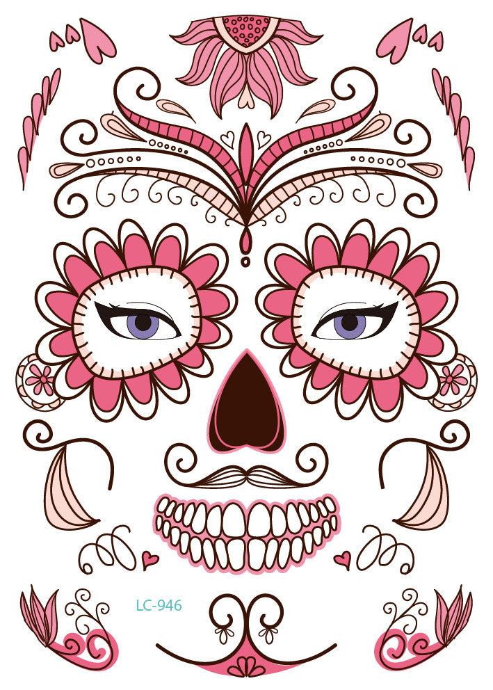 Waterproof Halloween Face Sticker Tatoo