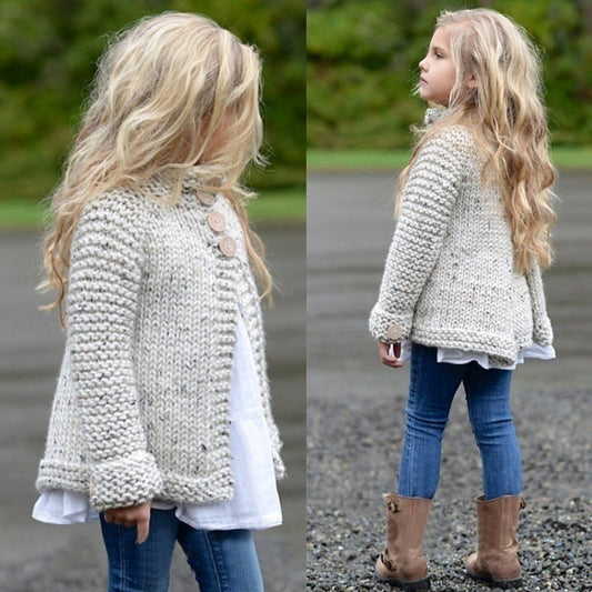 Manteau pull cardigan pour fille