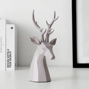 Adornos artísticos con forma de cabeza de ciervo